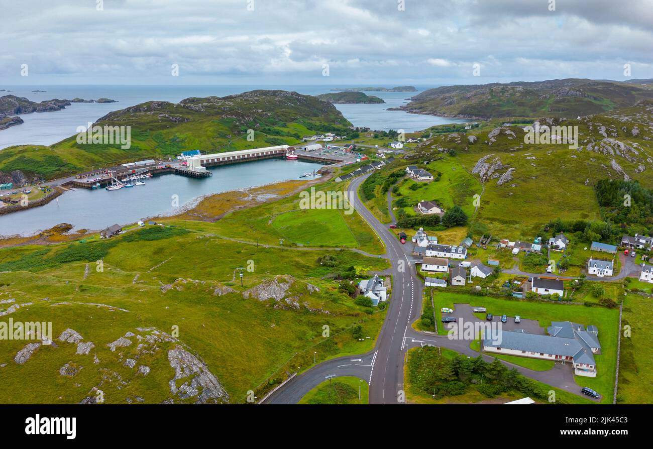 Aerial view of Kinlochbervie village in Sutherland, Scotland, UK Stock Photo Alamy
