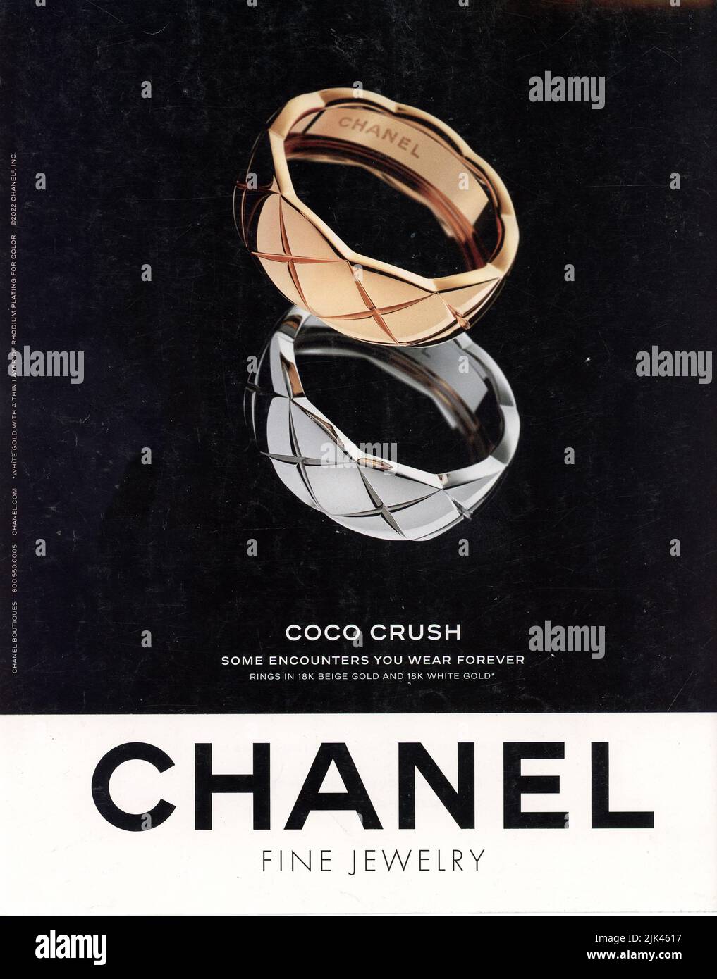 March 2022 "Vogue" magazine advert, USA Stock Photo