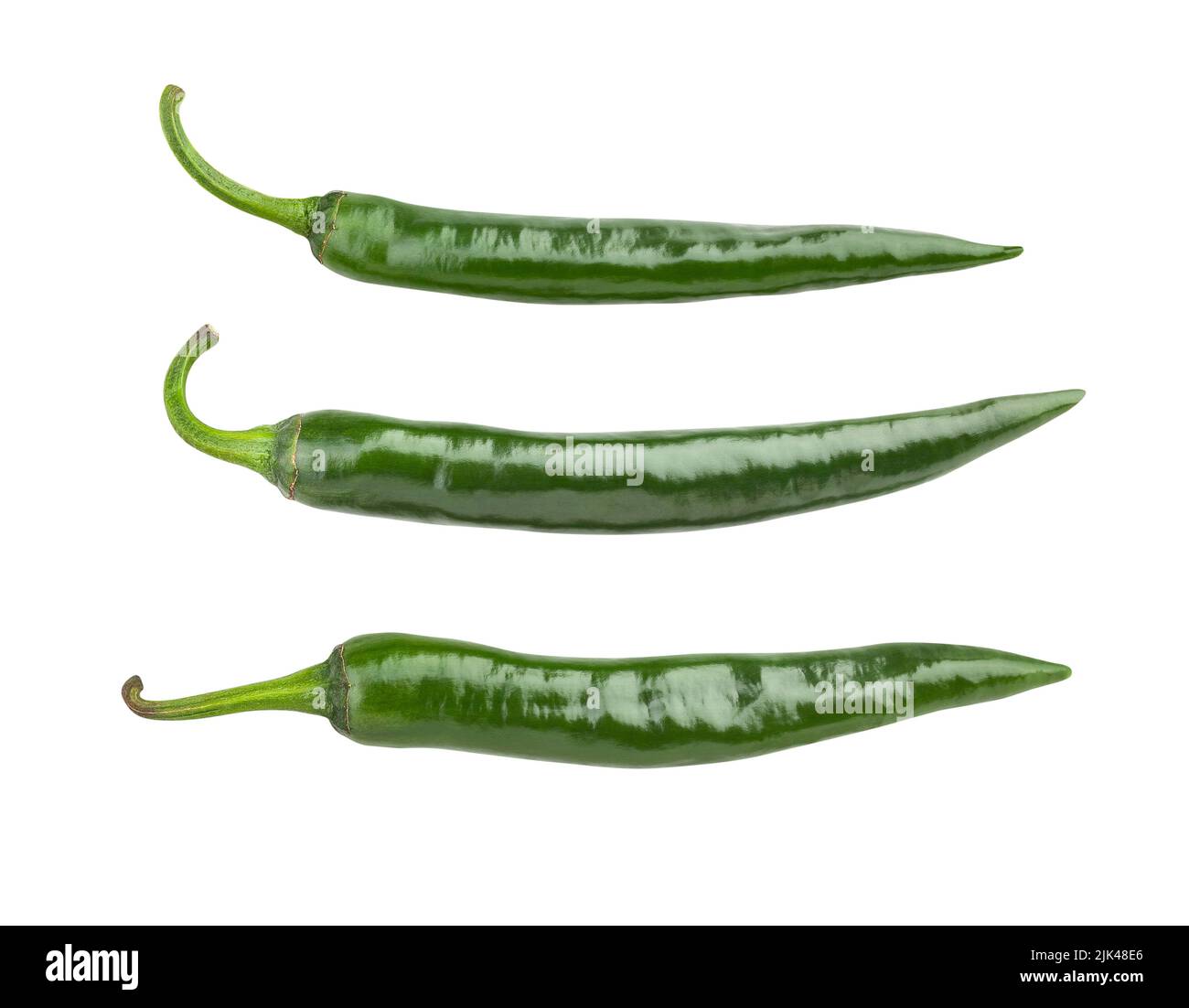 chili pepper path isolated on white Stock Photo