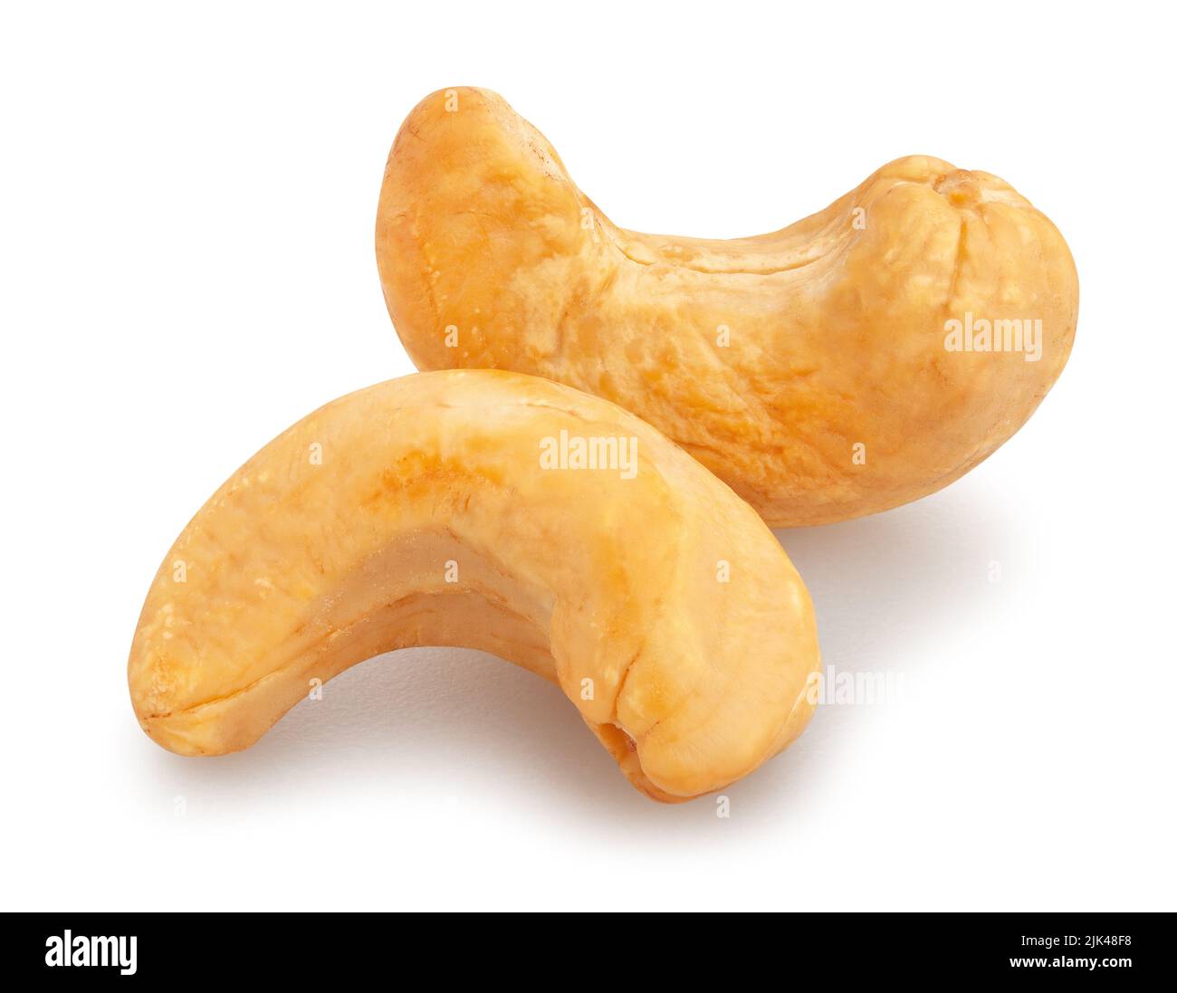 cashew path isolated on white Stock Photo