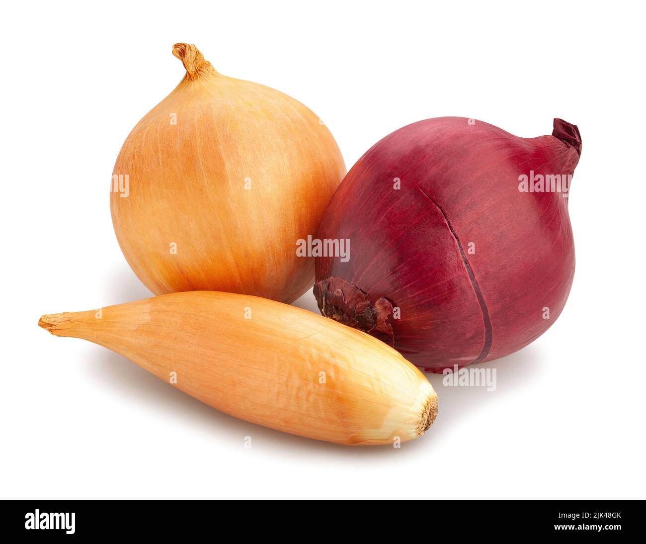 onions path isolated on white Stock Photo