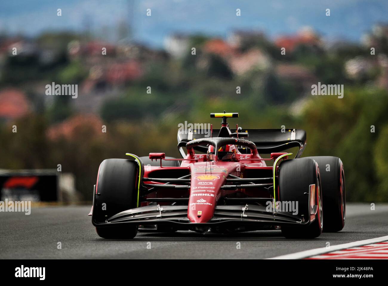 Mogyorod, Hungary. 30th July, 2022. Carlos Sainz Jr (ESP) Ferrari F1-75. Hungarian Grand Prix, Saturday 30th July 2022. Budapest, Hungary. Credit: James Moy/Alamy Live News Stock Photo