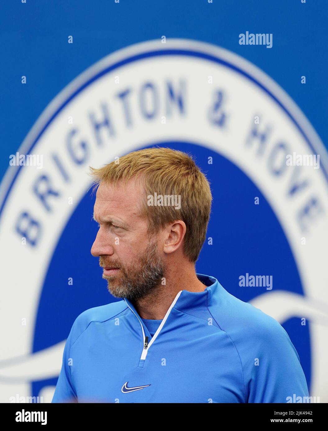 Brighton and Hove Albion manager Graham Potter before the pre-season friendly match at the Amex Stadium, Brighton. Picture date: Saturday July 30, 2022. Stock Photo