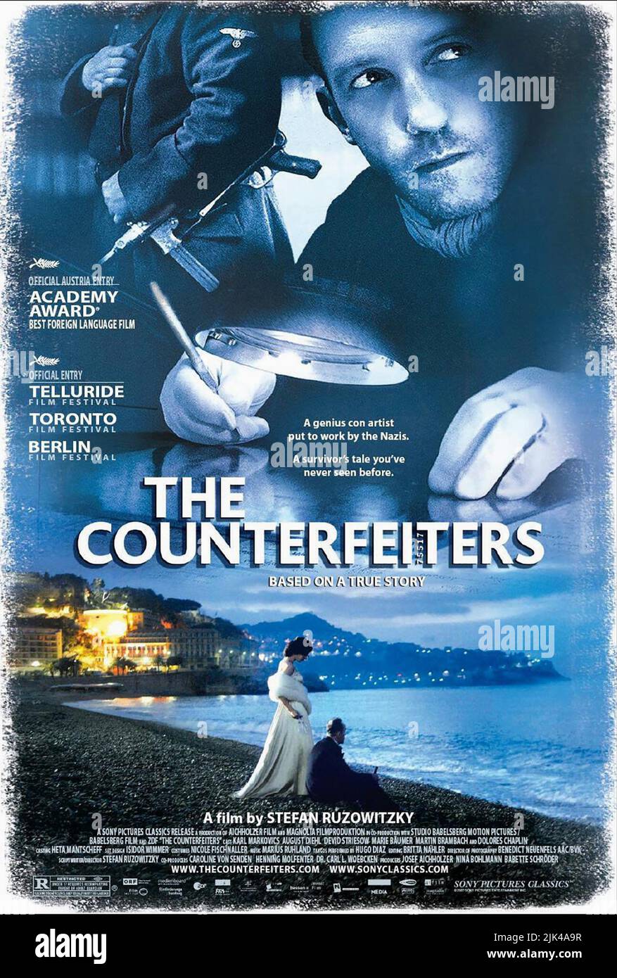 MOVIE POSTER, THE COUNTERFEITERS, 2007 Stock Photo