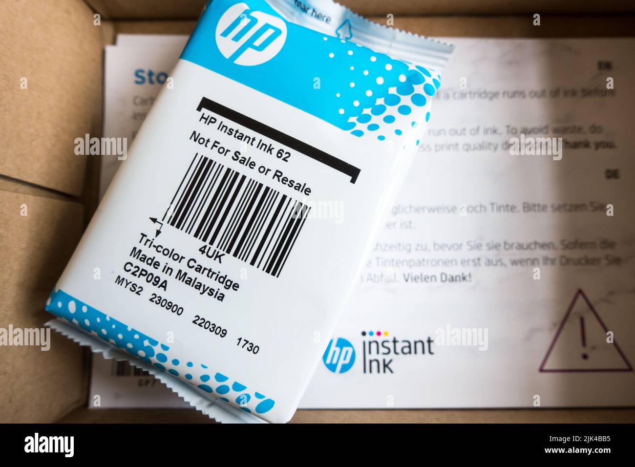 HP subscription ink delivered Stock Photo