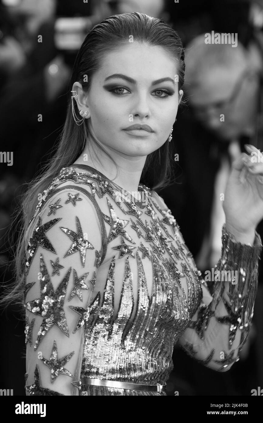 Thylane Blondeau attends the Okja screening  during the 70th annual Cannes Film Festival at Palais des Festivals on May 19, 2017 in Cannes, France. Stock Photo