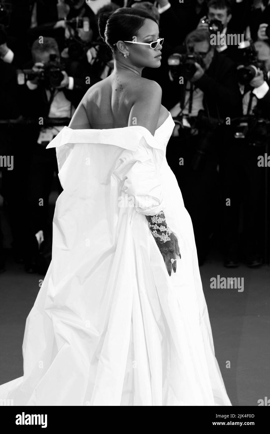 Rihanna attends the Okja screening  during the 70th annual Cannes Film Festival at Palais des Festivals on May 19, 2017 in Cannes, France. Stock Photo