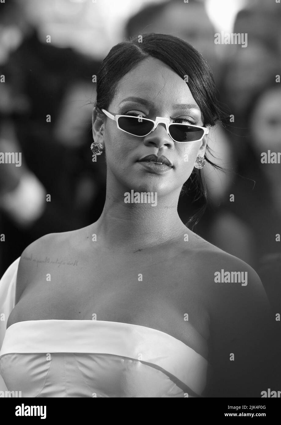 Rihanna attends the Okja screening  during the 70th annual Cannes Film Festival at Palais des Festivals on May 19, 2017 in Cannes, France. Stock Photo