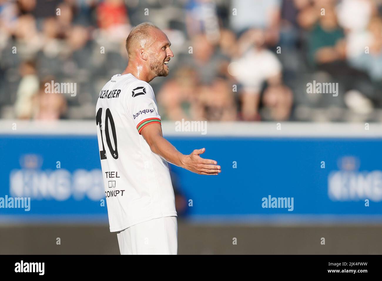 OHL's Raphael Holzhauser celebrates during a soccer match between Oud