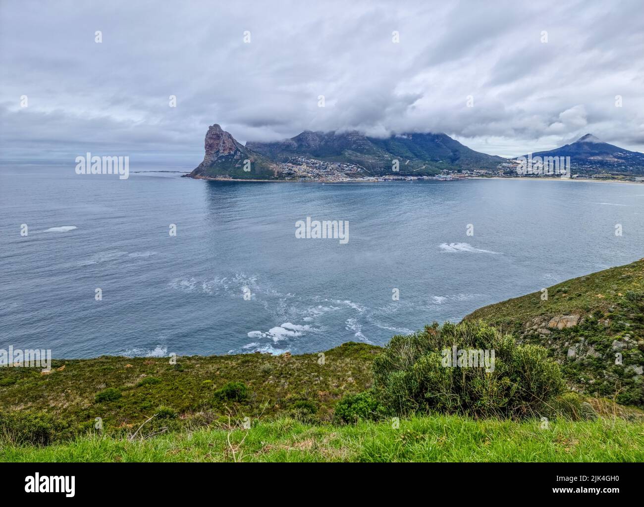 Hout bay mountain and beach along Chapman's peak drive cape town South Africa Stock Photo