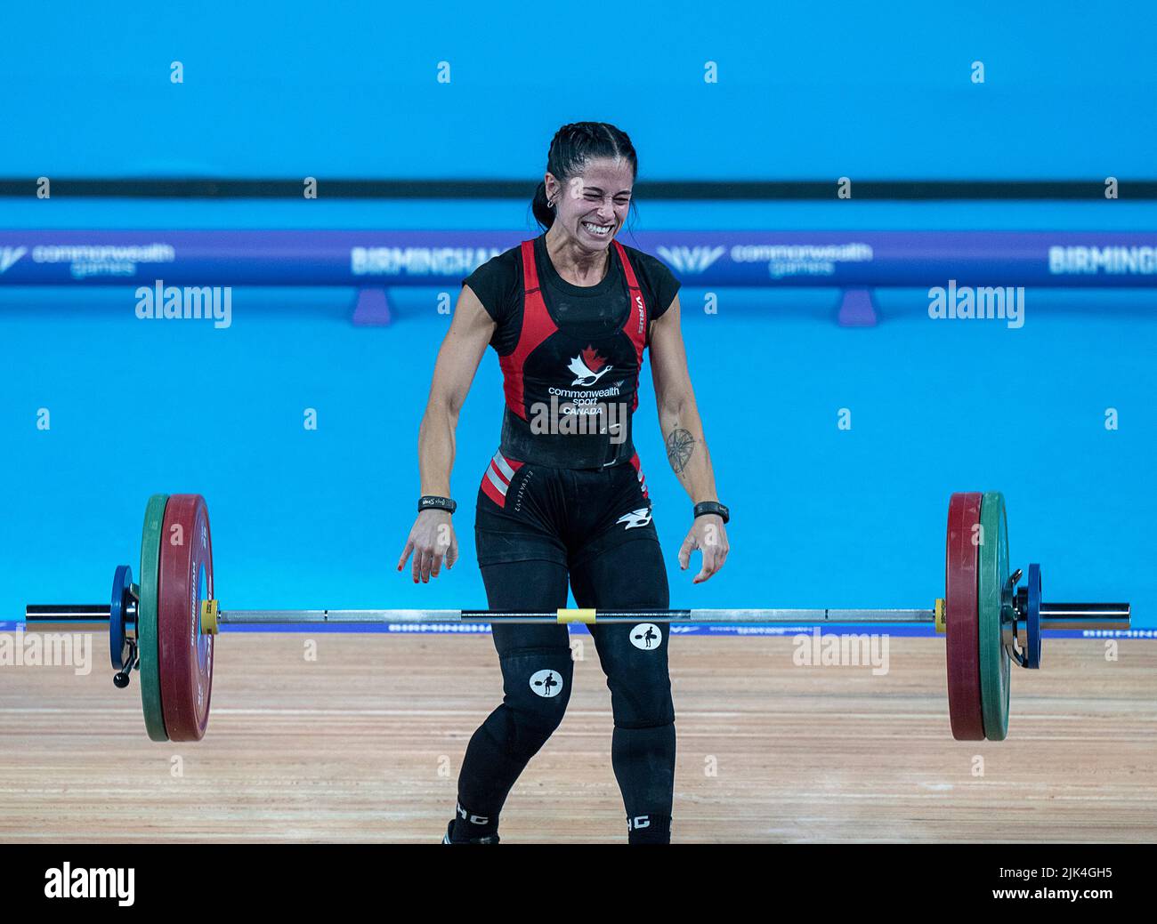 Canada's Hannah Kaminski, from Calgary, lifts her way to a bronze medal