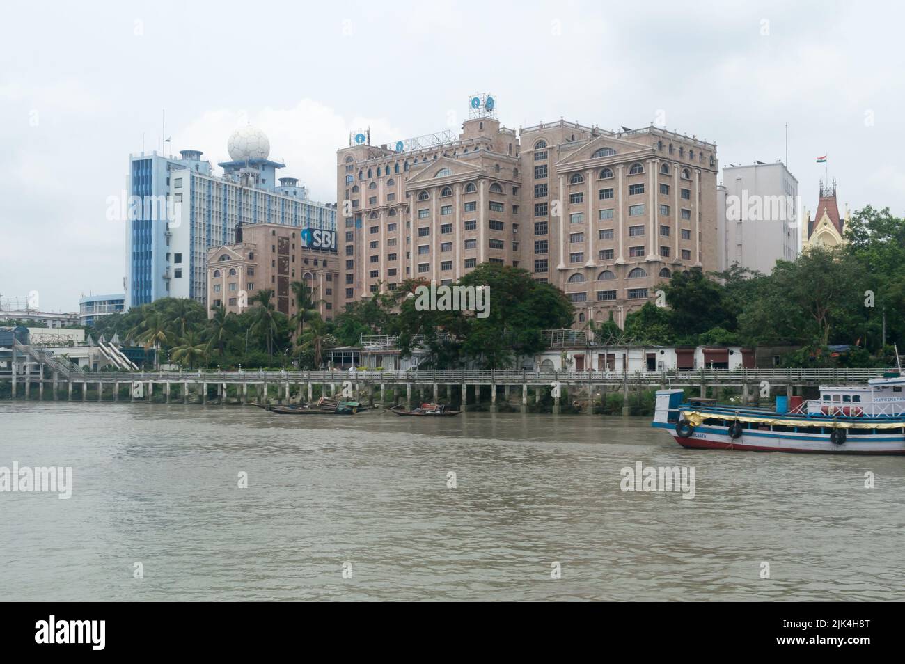 State Bank Of INDIA (Head Office), Strand Road on the bank of Hooghly river. Kolkata West Bengal India South Asia July 20 2022 Stock Photo