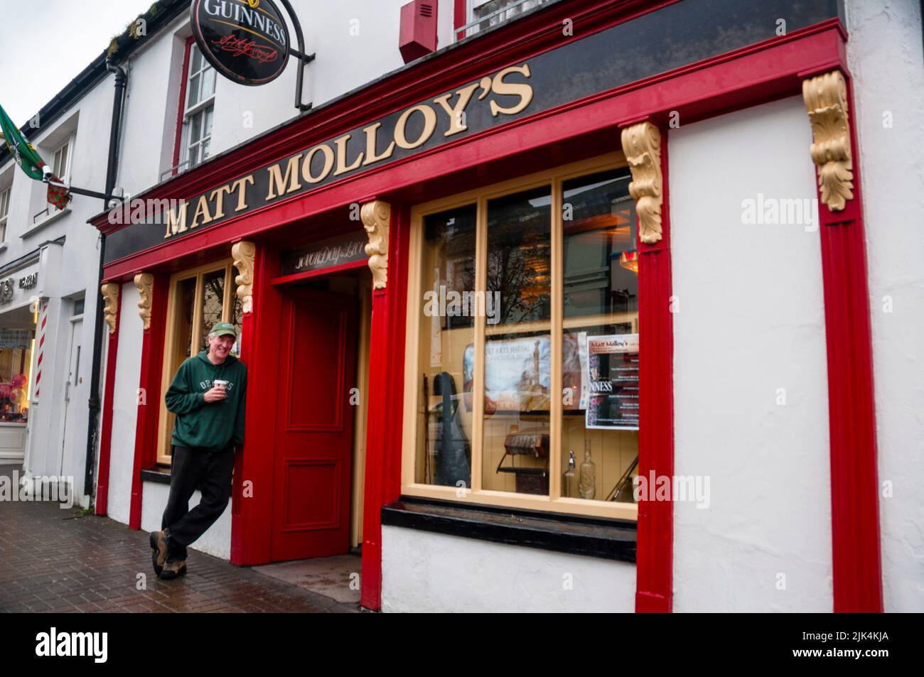 Famous Irish music venue and pub Mat Molloy's in Westport, Ireland. Stock Photo