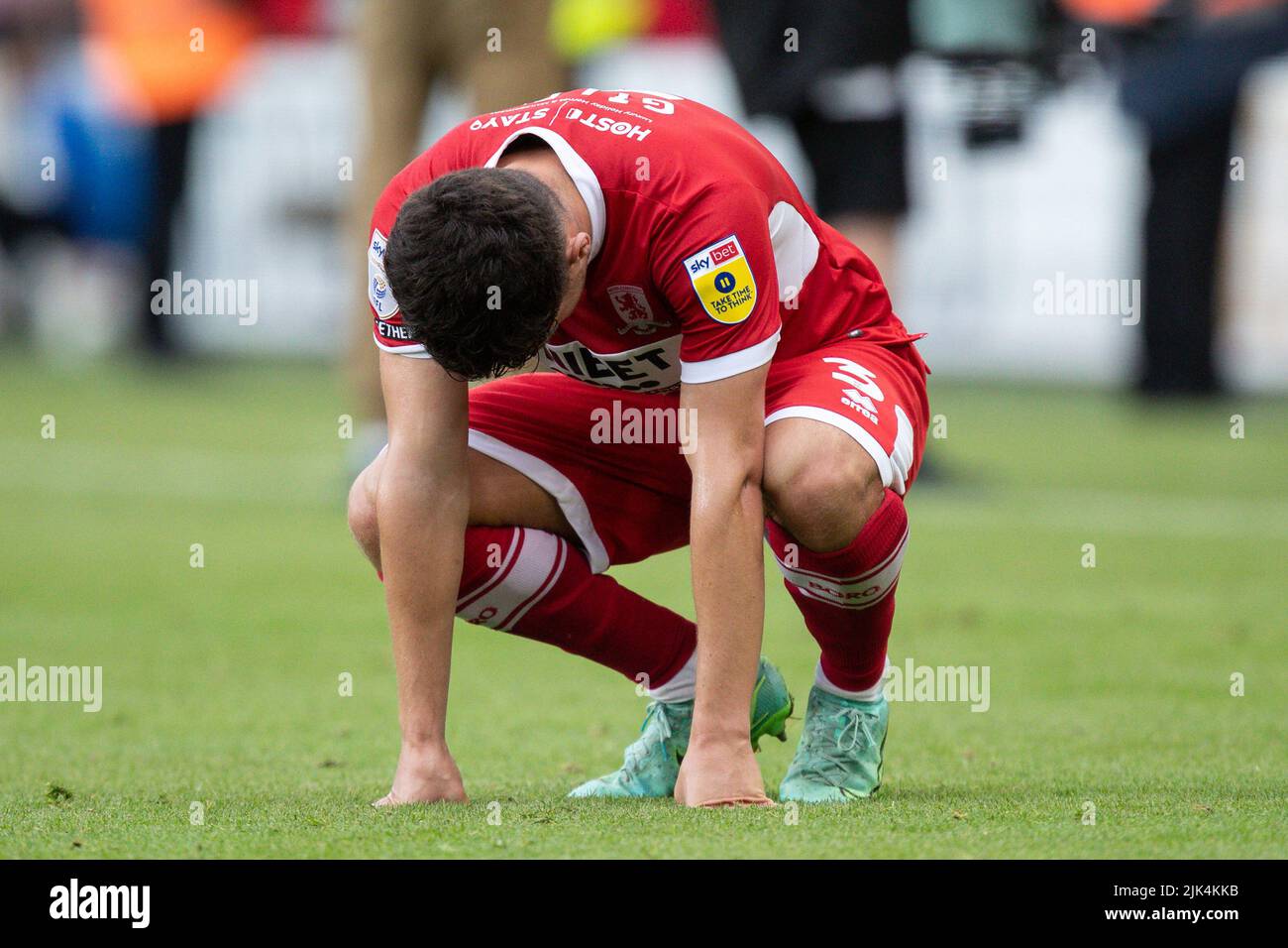 A dejected Ryan Giles #3 of Middlesbrough at full time Stock Photo