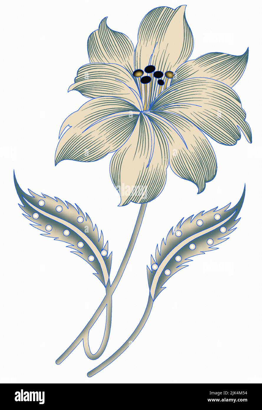 White Handmade Textile Flowers Bunch