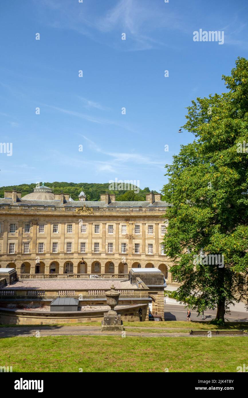 Crescent Hotel and Spa Grade II-listed building in Buxton Derbyshire recently refurbished with the help of a grant from heritage lottery fund Stock Photo