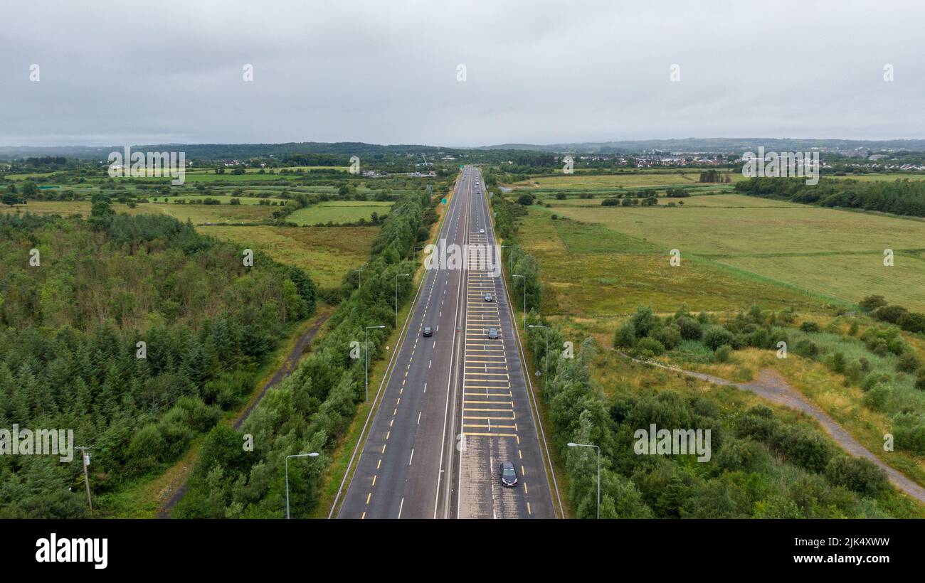 Motorway M 18 ,Limerick , Ireland , July, 23, 2022 Stock Photo