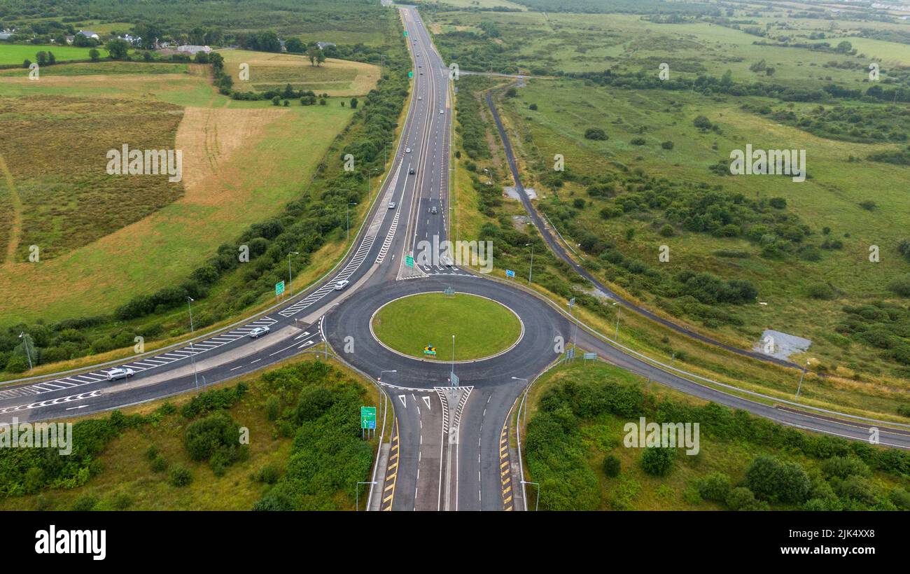 Motorway M 18 ,Limerick , Ireland , July, 23, 2022 Stock Photo