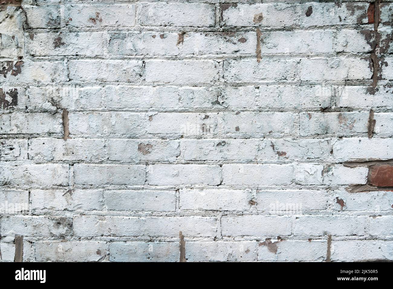 old white grey brick wall texture background Stock Photo