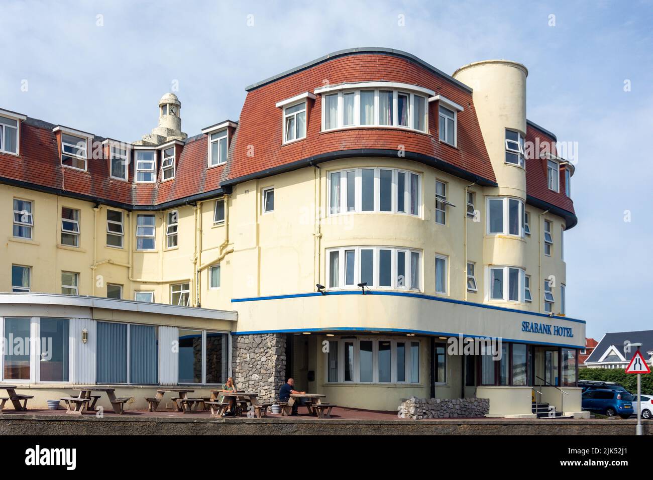 Seabank Hotel, Esplanade, Porthcawl, Bridgend County Borough (Pen-y-bont), Wales (Cymru), United Kingdom Stock Photo