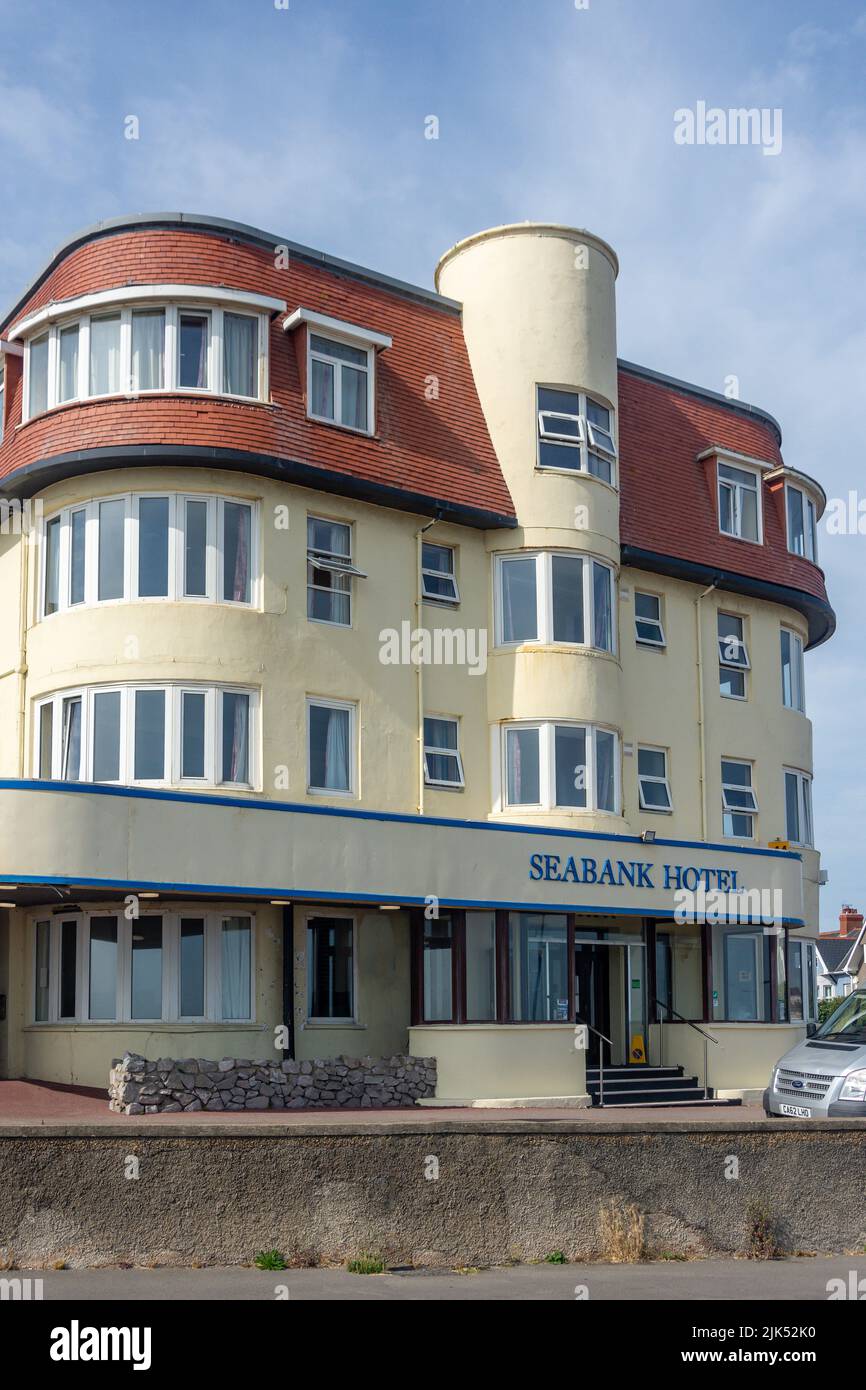 Seabank Hotel, Esplanade, Porthcawl, Bridgend County Borough (Pen-y-bont), Wales (Cymru), United Kingdom Stock Photo