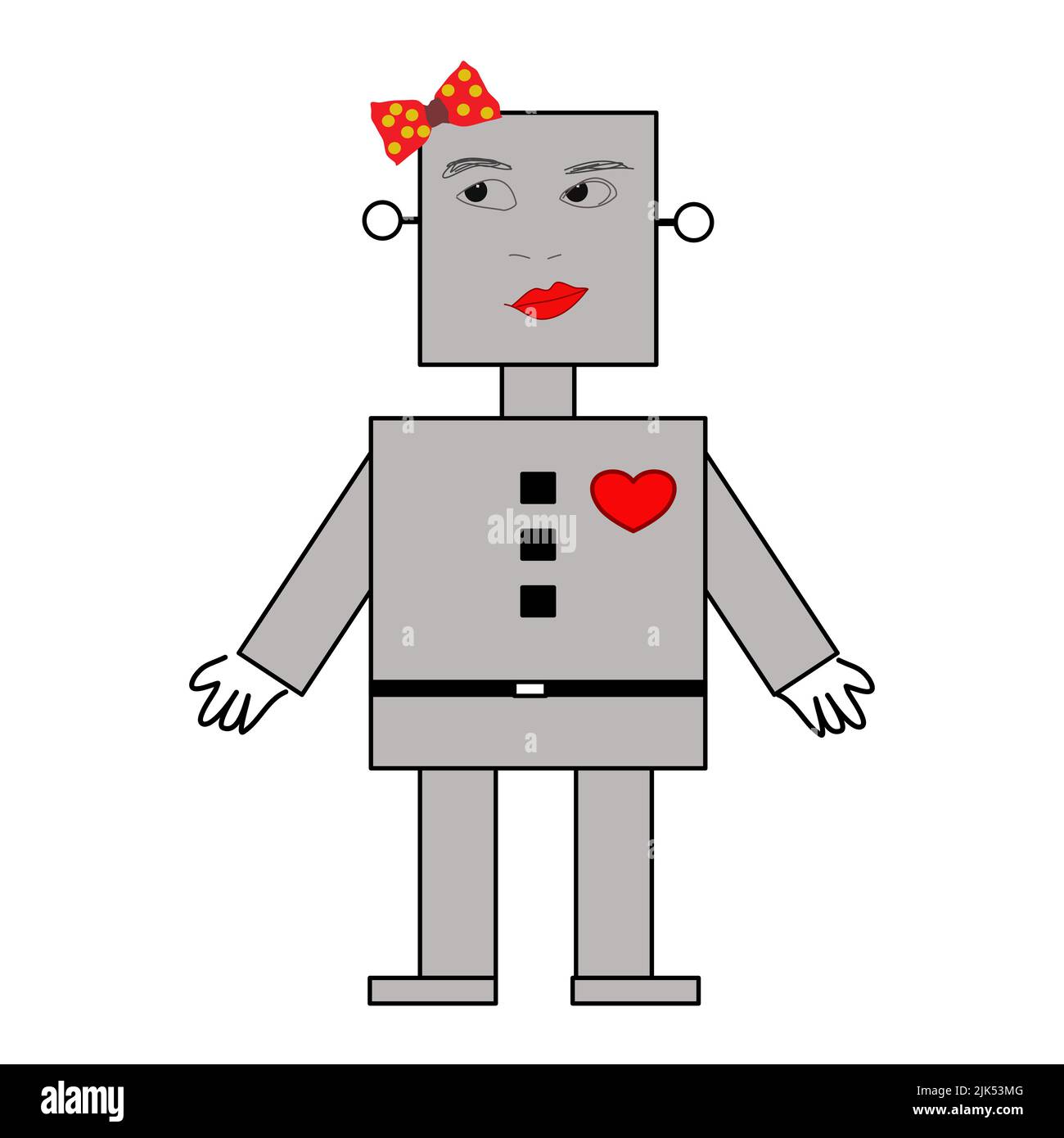 Cool Girl Robot Stock Photo
