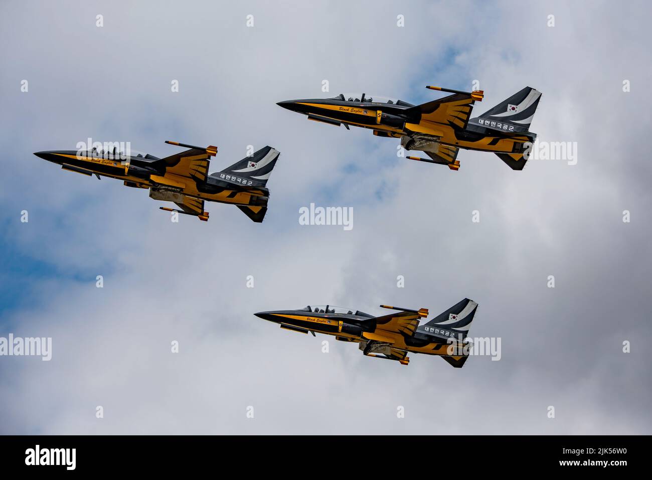 Black Eagles aerobatic display team from South Korea at RIAT 2022. Stock Photo