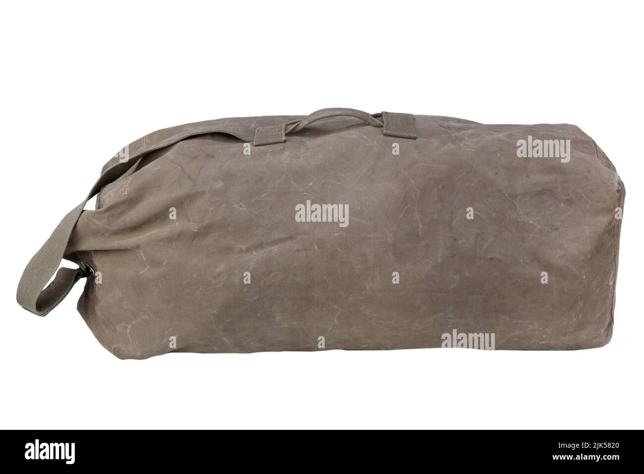 army issued duffel bag isolated on white background Stock Photo