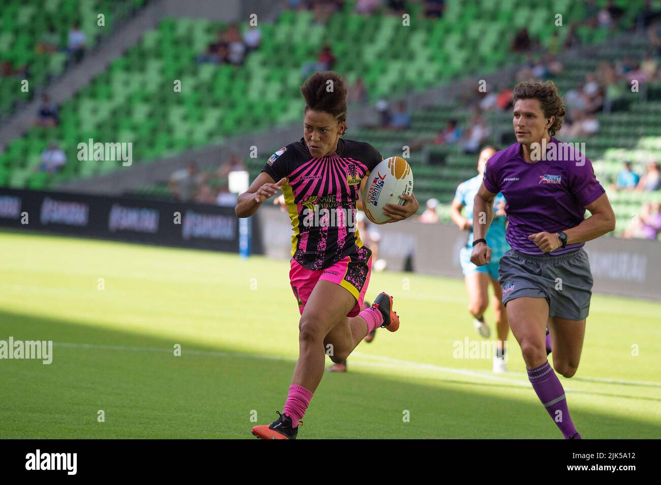 July 30, 2022 Headliners Rugby player Monique Coffey (19) in action