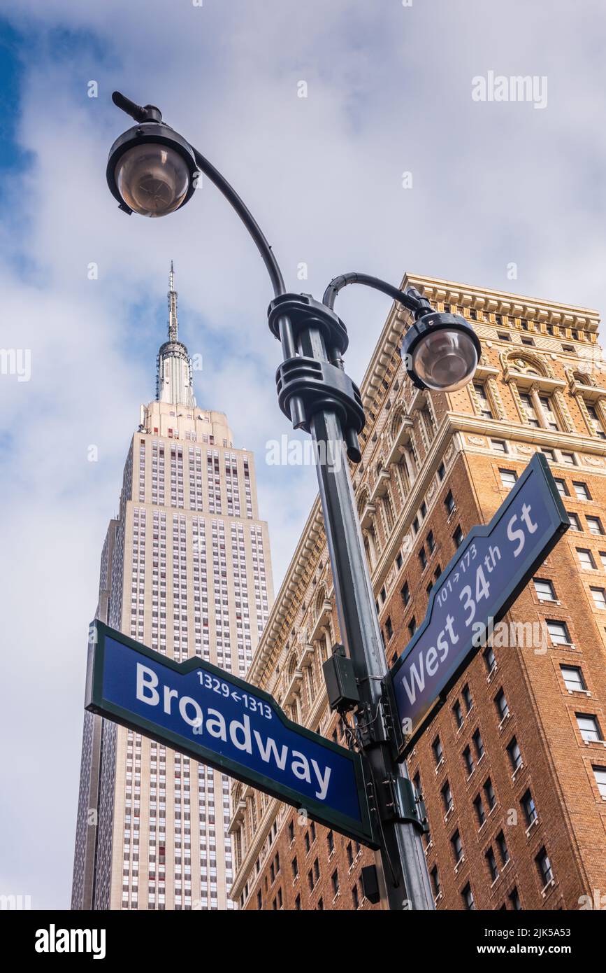 Street corner in Manhattan. Stock Photo
