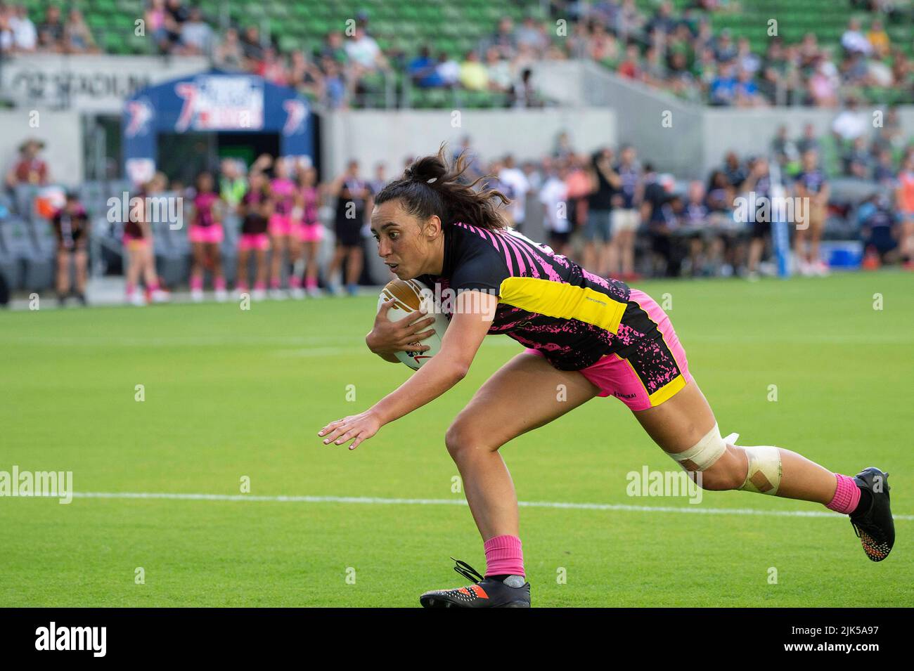 July 30, 2022 Headliners Rugby player Grace Kukutai (6) in action