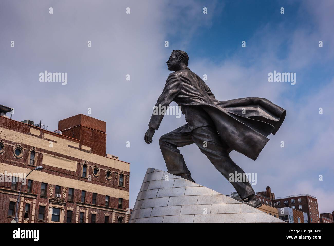 New York, NY/USA - 05-07-2016: Imposing statue of Adam Clayton Powell. Stock Photo