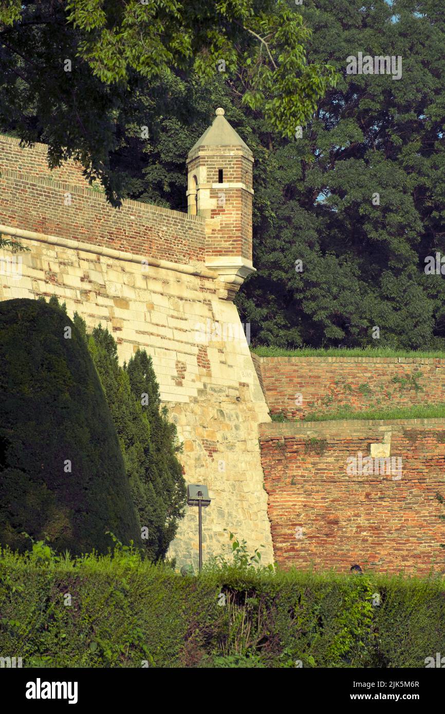 a vedette watchtower in Kalemegdan Park Belgrade's fortress, capital of Serbia Stock Photo