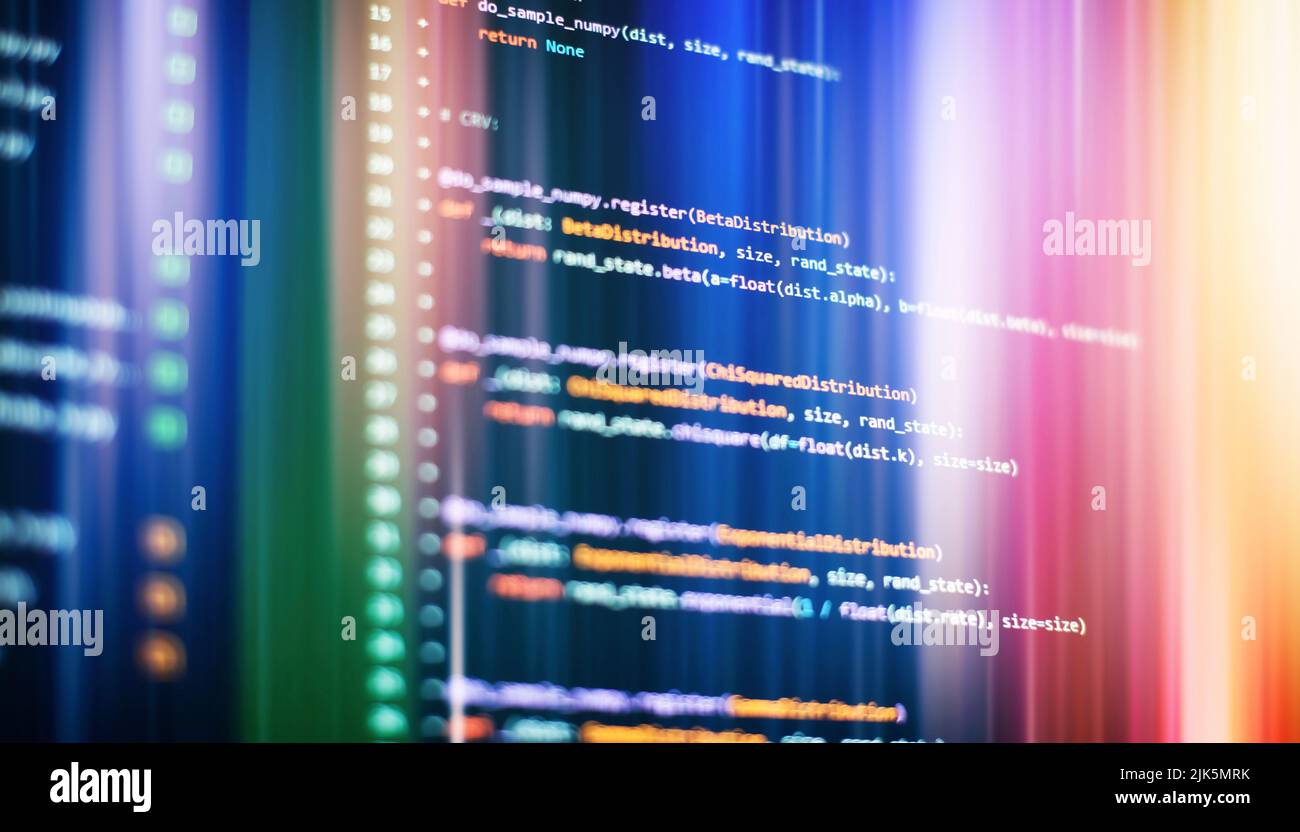 IT business. Python code computer screen. Mobile application design ...