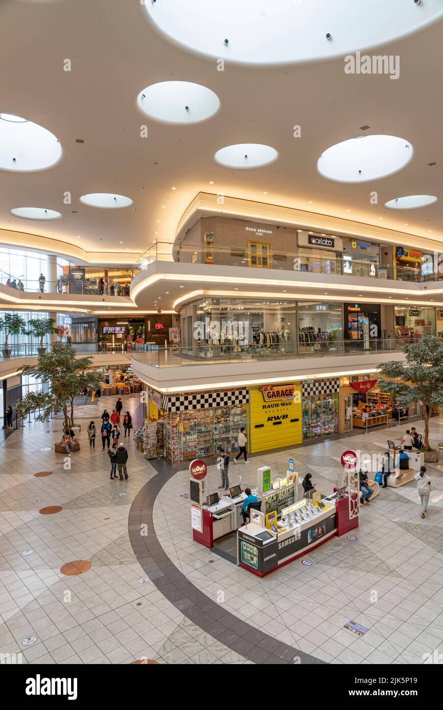 An interior view of the Aberdeen Shopping Mall in Richmond, Vancouver, British Columbia, Canada