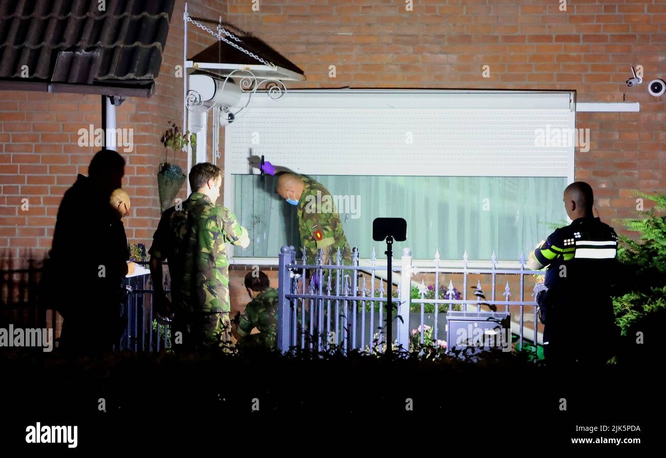 2022-07-31 04:07:48 DEN BOSCH - Police officers are investigating a house where an explosion has taken place. It would be the house of the girlfriend of No Surrender ringleader Klaas Otto. The police spokeswoman could not confirm this. ANP MASTERS MULTI MEDIA netherlands out - belgium out Stock Photo