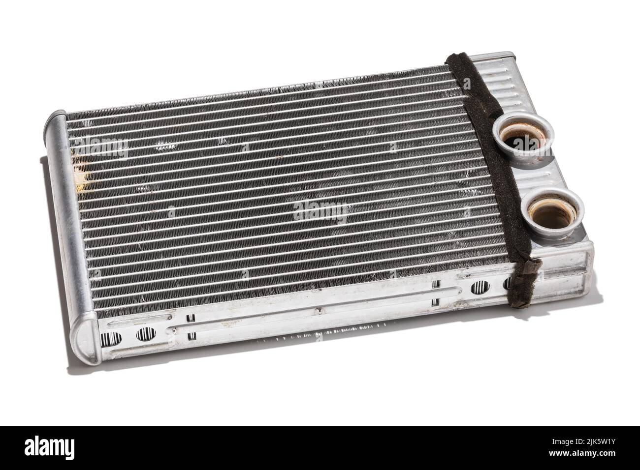 car heating and air conditioning system radiator, car stove radiator, white  background close-up, selective focus Stock Photo - Alamy