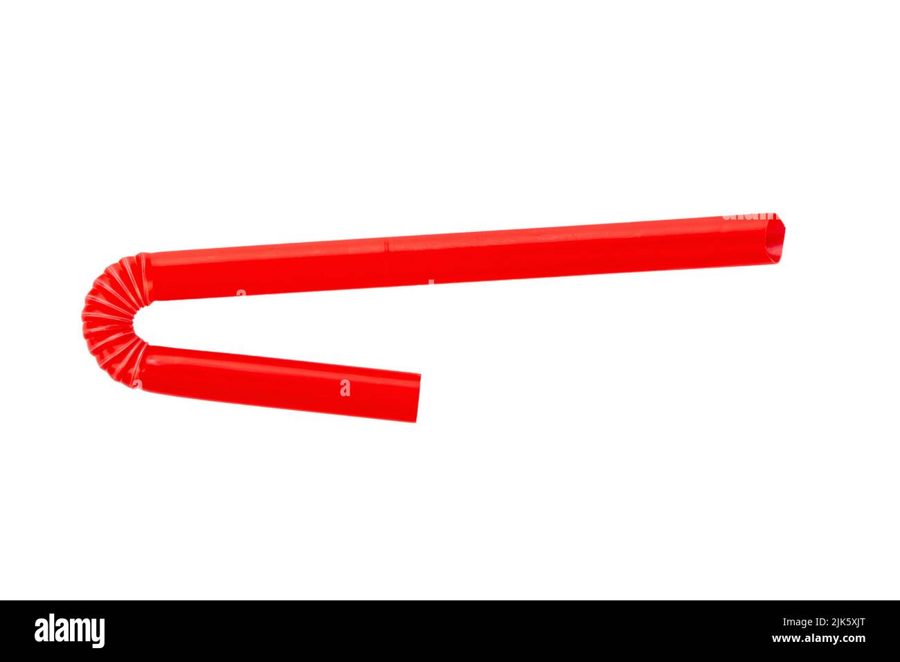 Red straw isolated on white background, full depth of field. File ...