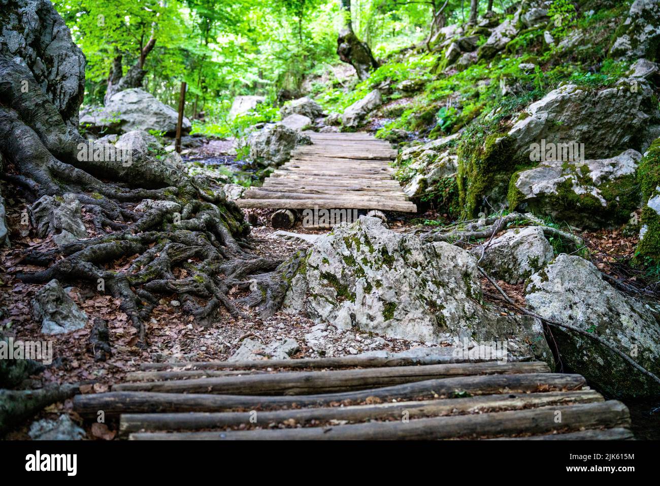 Zompo lo Schioppo, riserva naturale (Morino, L''Aquila, Italia Stock