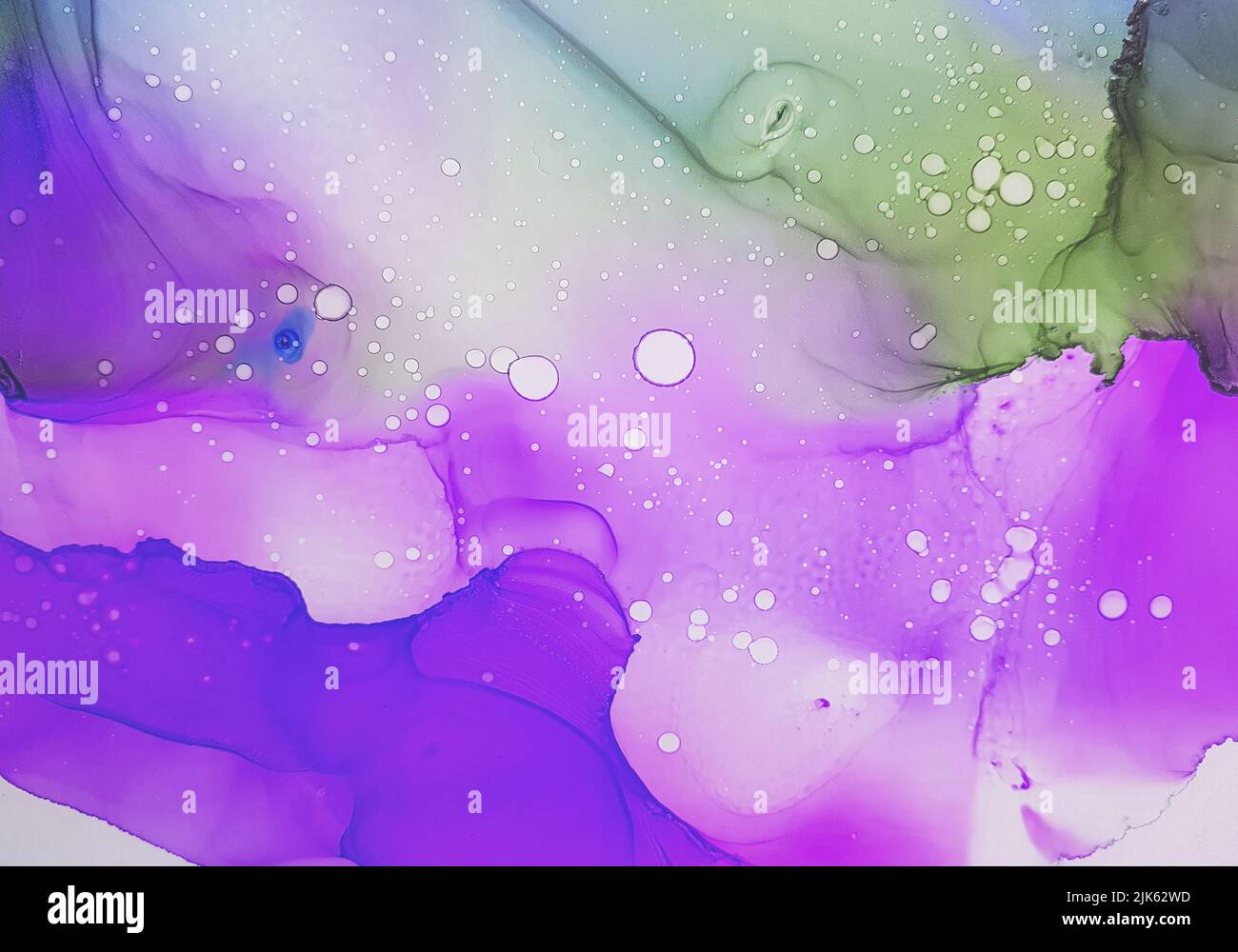 Violet, green gradient alcohol ink background. Watercolor background ...