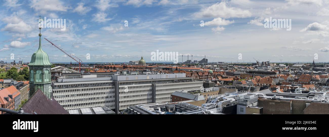Curated visual reference: Danish Cityscape Photography Reference: Aerial Cityscape With Roofs East Of The Round Tower Shot