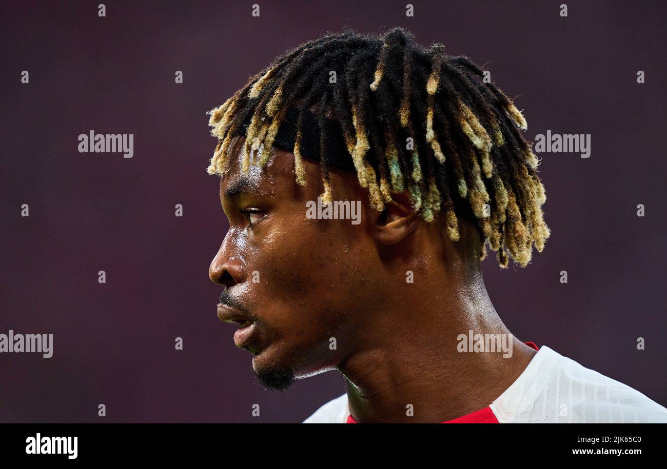 Leipzig, Germany. 30th July, 2022. Mohamed Simakan, RB Leipzig 2  in the match RB LEIPZIG - FC BAYERN MÜNCHEN 3-5 DFL SUPERCUP, 1. German Football League,  in Leipzig, July 30, 2022  Season 2022/2023 © Peter Schatz / Alamy Live News Credit: Peter Schatz/Alamy Live News Stock Photo
