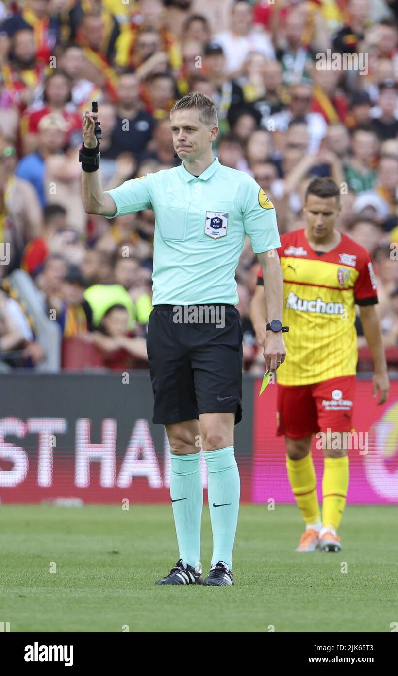 Referee Marc Bollengier of France during the preseason friendly