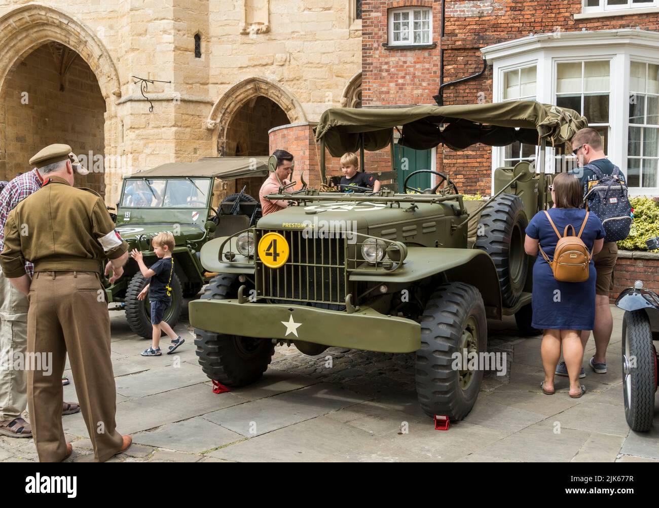 Dodge WC series military utility truck at Lincoln 1940's weekend, Lincoln Cathedral Quarter, 23rd July 2022 Stock Photo