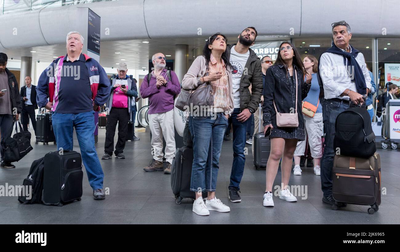 King’s Cross train station is seen to be busy this morning. Travellers