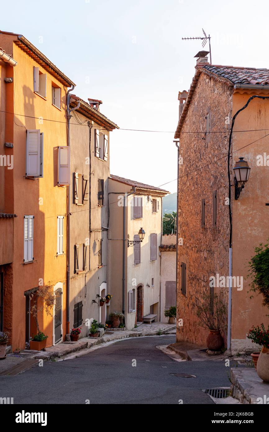 Typical buildings of a small european village Stock Photo Alamy
