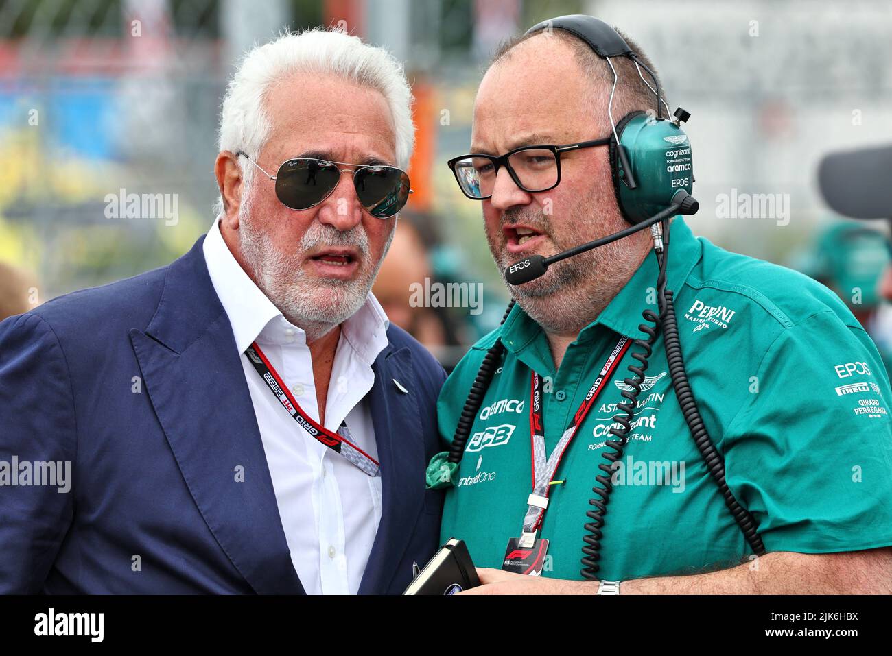 (L to R): Lawrence Stroll (CDN) Aston Martin F1 Team Investor on the ...