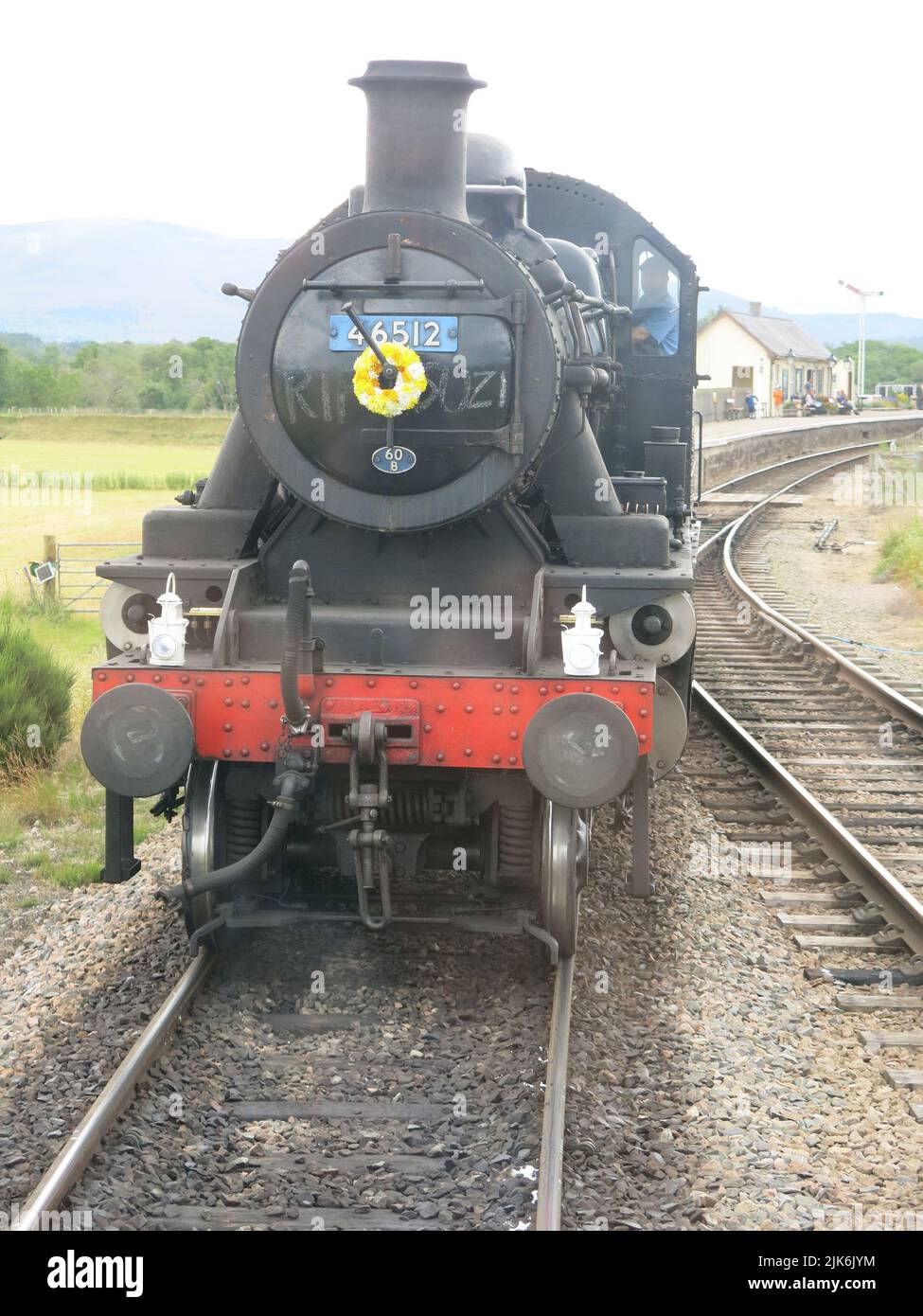 Steam engine 46512 does the 20 mile round trip on the Strathspey ...