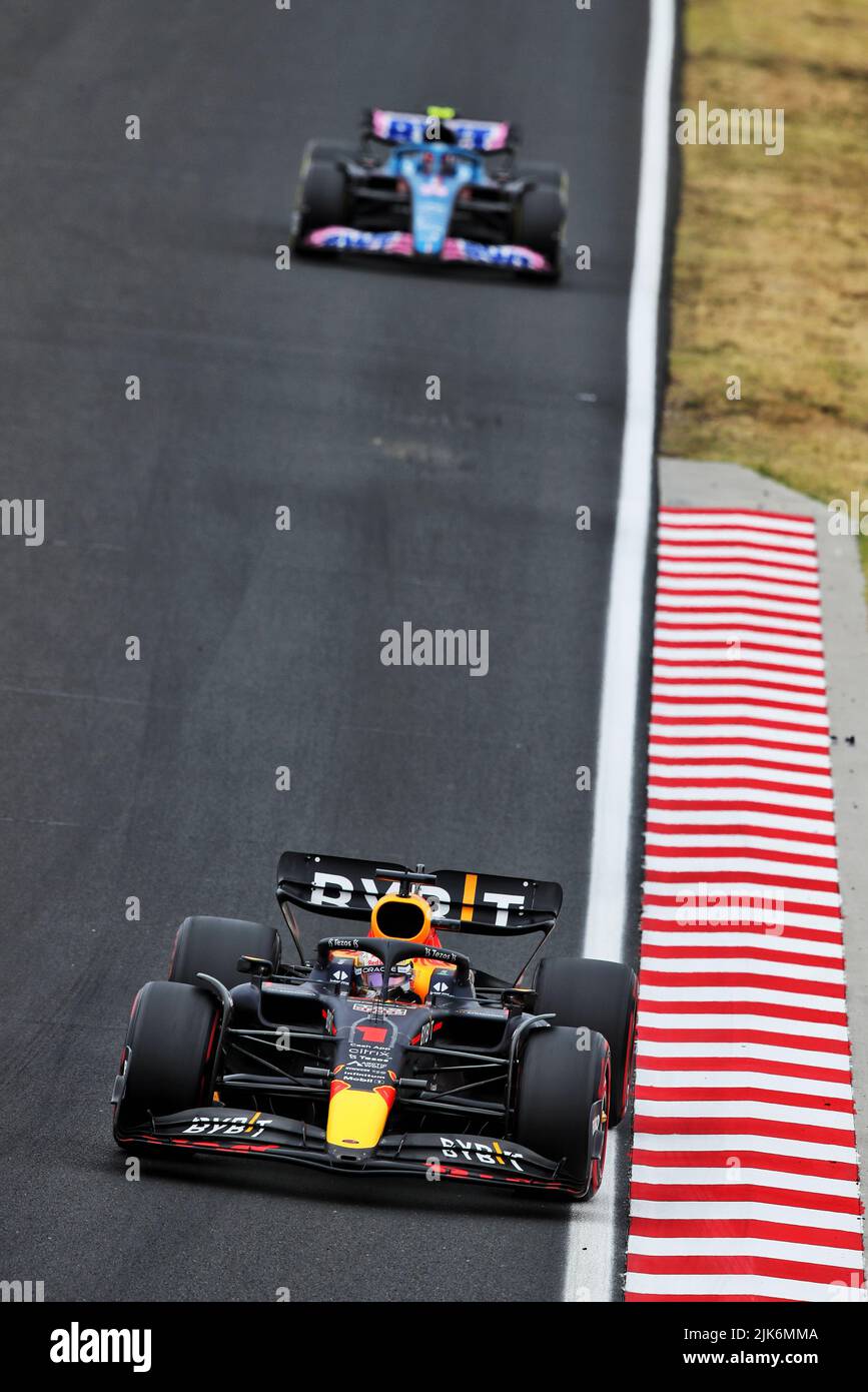 Budapest, Hungary. 31st July, 2022. Max Verstappen (NLD) Red Bull Racing RB18. Hungarian Grand Prix, Sunday 31st July 2022. Budapest, Hungary. Credit: James Moy/Alamy Live News Stock Photo