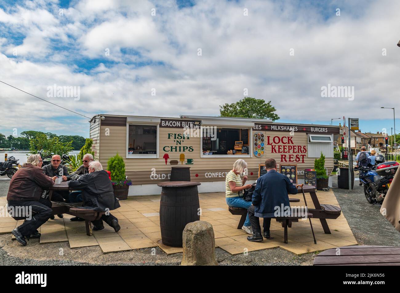 The Lock Keepers Rest at Glasson Dock near Lancaster Stock Photo